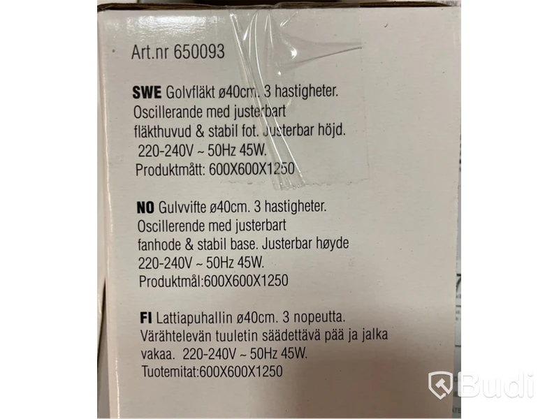 2 st. Golvfläkt Valux. Totalt ord. pris inkl. moms: ca 750 kr