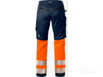 Arbetsbyxa Fristads 2705 PLU, varsel, stretch, stl. C150  orange/marin,