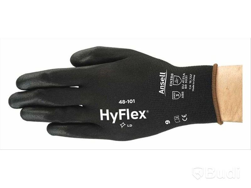 12st  12-pack ARBETSHANDSKE stl 9 ANSELL HYFLEX 48-101 , Märke: ANSELL, Artno: 52687-9 ,  ord. pris: 7920 kr