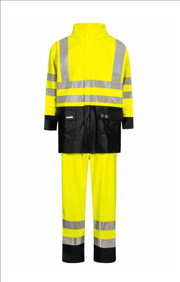 1 st REGNJACKA & 1st REGNBYXA VARSEL GUL STL 3XL , Märke: LYNGSOE RAINWEAR,  ord. pris: 1000 kr