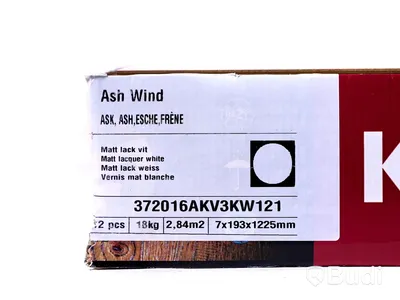 Parkettgolv 14,2 kvm, 2 stavs - Kährs Ash Wind, ASK, Matt Lack Vit