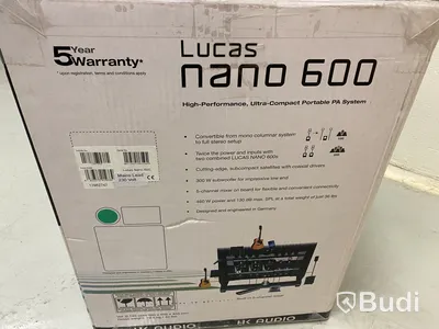 Lucas Nano 600 PA-system, 1xSub, 2xSatelliter