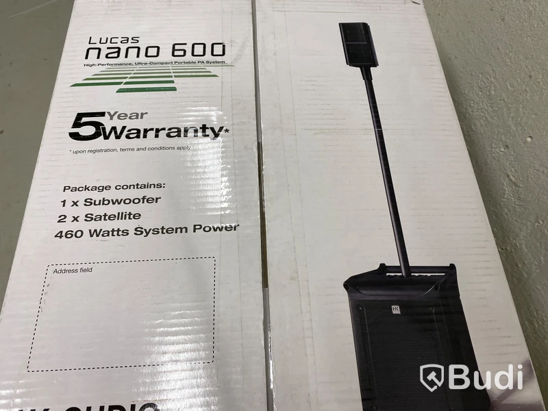 Lucas Nano 600 PA-system, 1xSub, 2xSatelliter