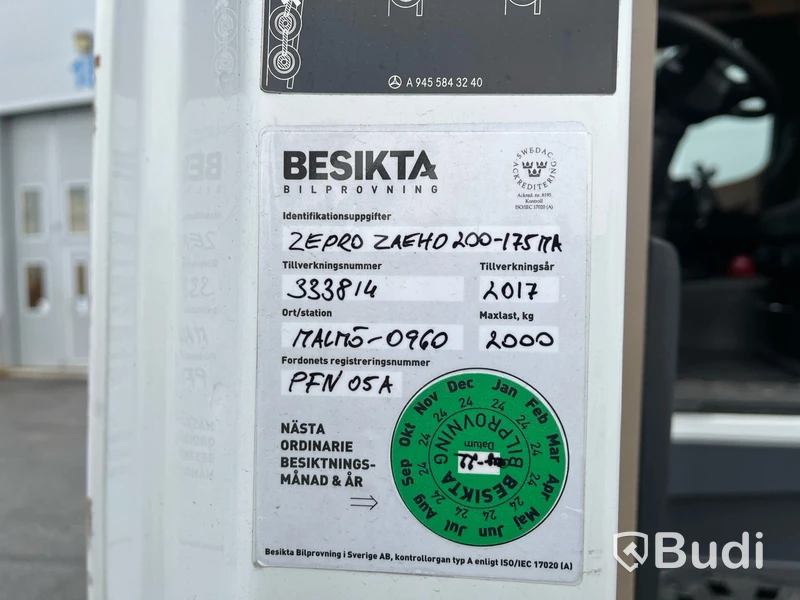 Kyl/Frys Mercedes-Benz Actros FRC klassat VAK skåp -2018