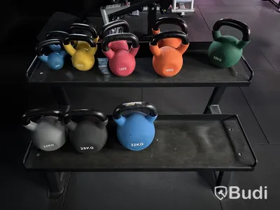 Parti med kettlebells, olika vikter