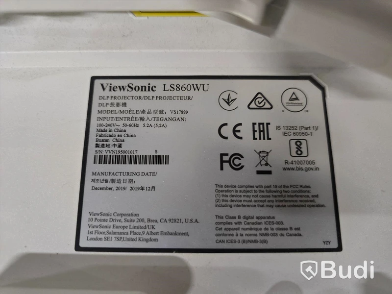 Projektor | ViewSonic | LS860WU