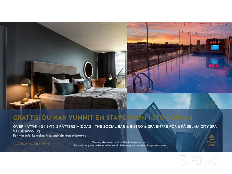 Staycation på Clarion Hotel Sign Stockholm - hotellnatt, 3-rätters middag & spa. Värde 8000 kr