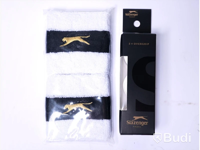 Padelrack - Slazenger Challenge No3 Black, med tillbehör 2 st wristband och 3 st overgrips