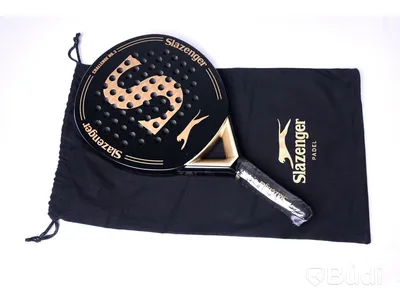 Padelrack - Slazenger Challenge No3 Black, med tillbehör 2 st wristband och 3 st overgrips