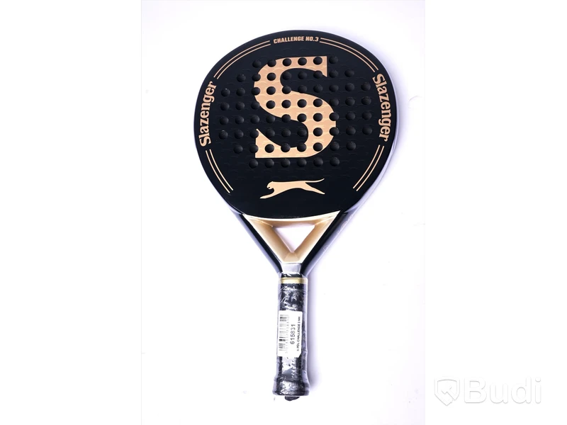 Padelrack - Slazenger Challenge No3 Black, med tillbehör 2 st wristband och 3 st overgrips