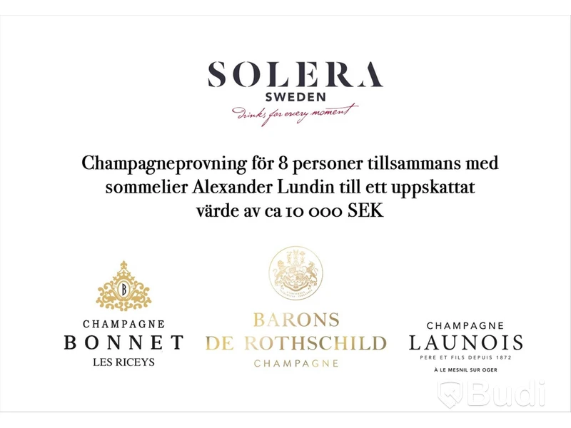 Champagneprovning för 8 personer - Solera Sweden