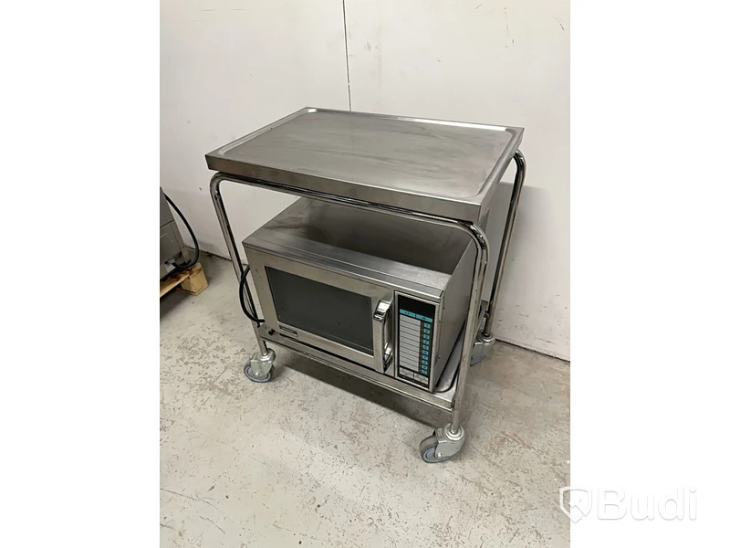 Microvågsugn Sharp 1800W/R -23AT och rostfri vagn