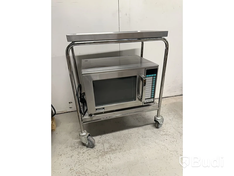 Microvågsugn Sharp 1800W/R -23AT och rostfri vagn
