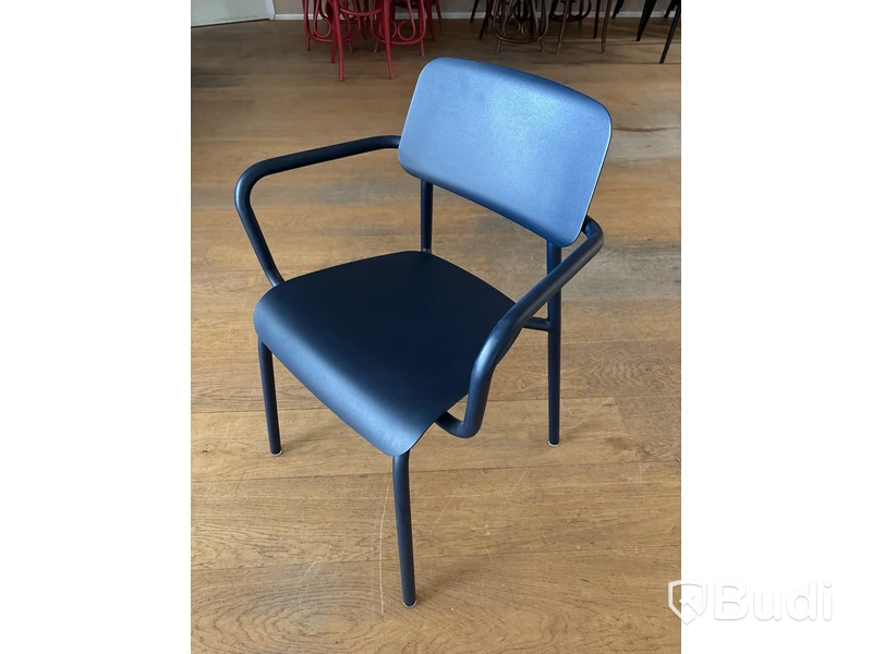 8 st. Stolar i metall, Fermob, blåa