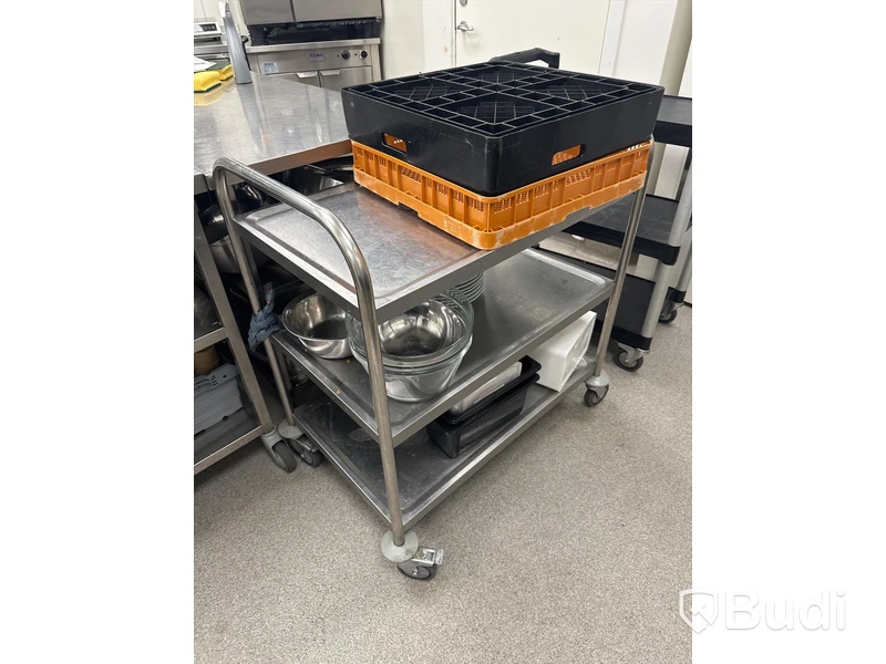 Rostfri serveringsvagn