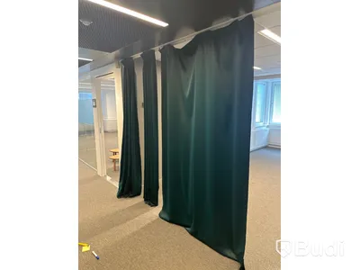 3 st. Gröna gardiner 130x230 cm