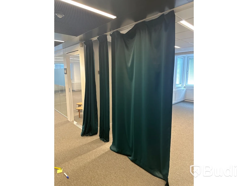 3 st. Gröna gardiner 130x230 cm