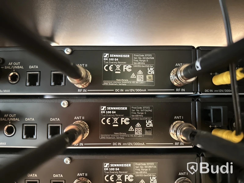 Rack Thon Studio line och 6 st Sennheiser EM 100 64