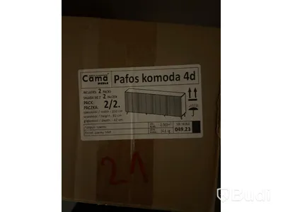 Byrå, svart Pafos,  200x42x82 cm Nypris: 5290 kr
