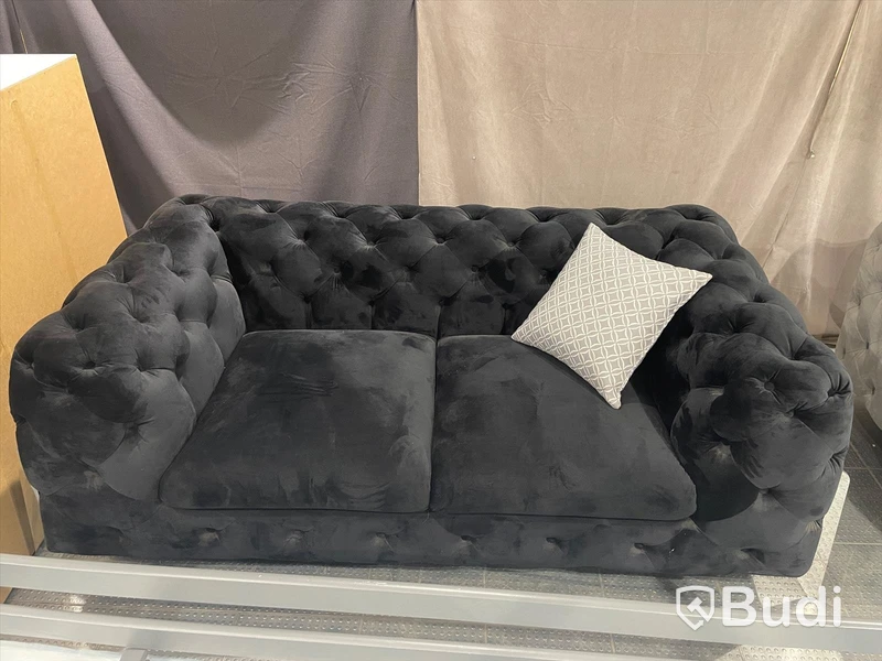 2sits soffa - Chesterfield Chelsea Svart 173x90x75 cm Nypris: 12990 kr