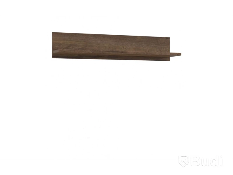Vägghylla, Lacium mörk valnöt/svart, 150x30x31 cm