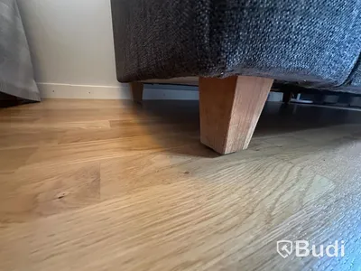 Soffa Möbelform 2-sits, grått tyg, bredd 150 cm