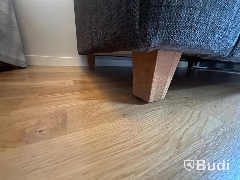 Soffa Möbelform 2-sits, grått tyg, bredd 150 cm