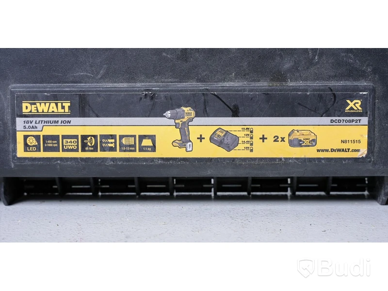 Dewalt Borrskruvdragare DCD708P2T med batteri och laddare