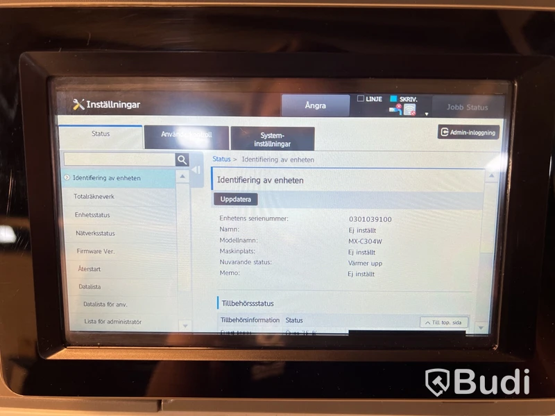 Skrivare / scanner / kopiator Sharp MX-C304W.    Avtal - A10314094