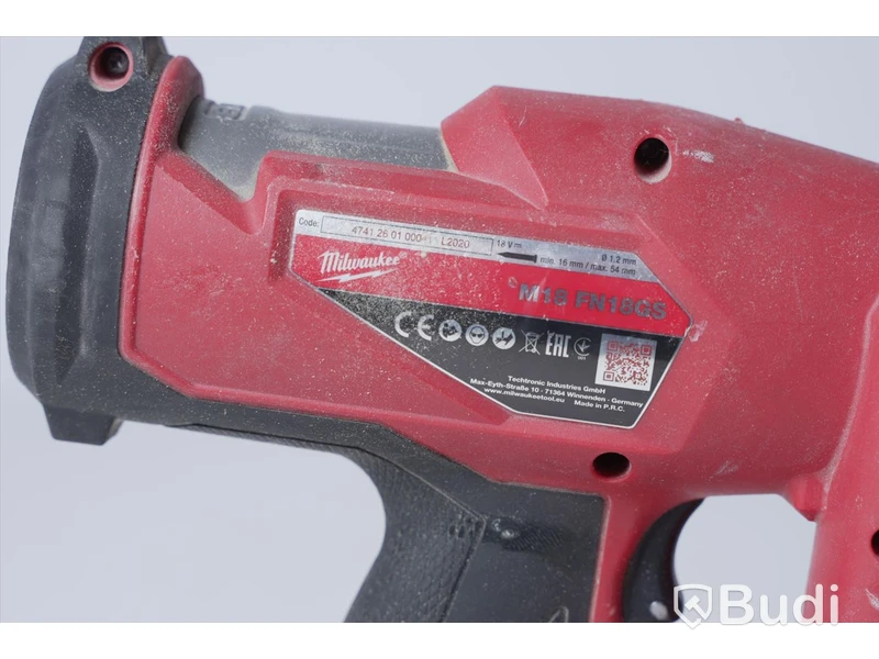Dyckertpistol - Milwaukee M18 FN18GS med batteri och laddare - OBS