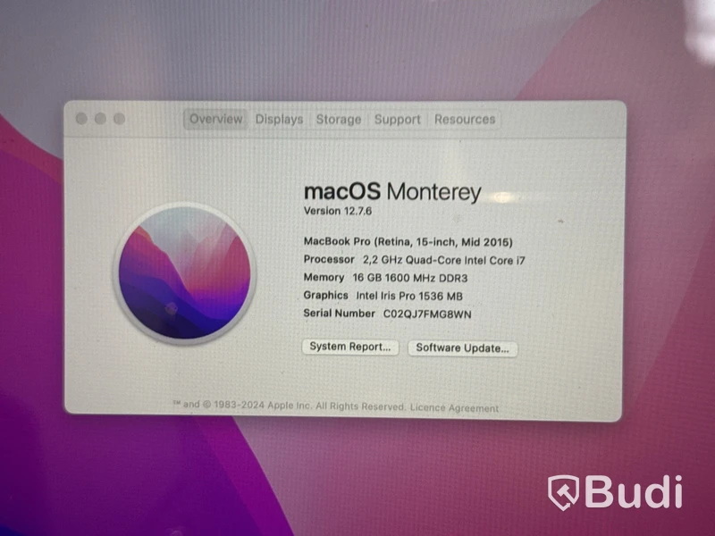 Dator Apple MacBook Pro (mitten 2015)
