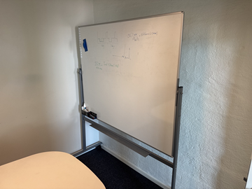 Whiteboard-tavla på hjul