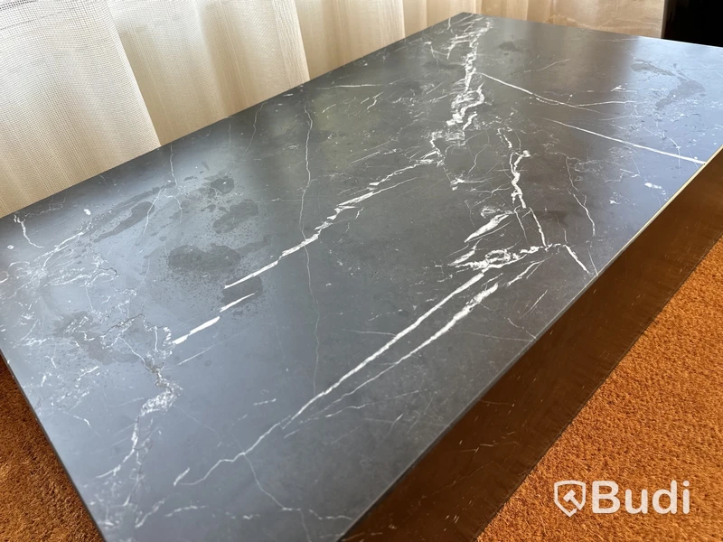 Plinth Table Low, Black Marble 00x60x27 Menu