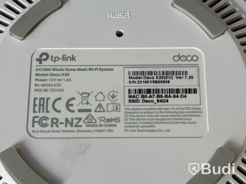 3 st Mesh-enheter TP-Link Deco X20