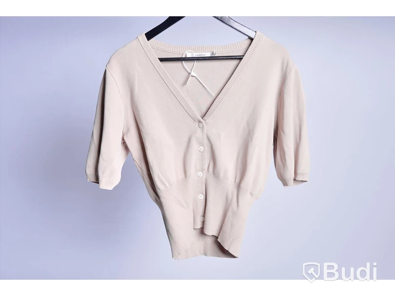 Stickad Kofta - Gestuz Mattheagz SS Rib Cardigan Beige - Strl M (Nypris ca 1500 kr)