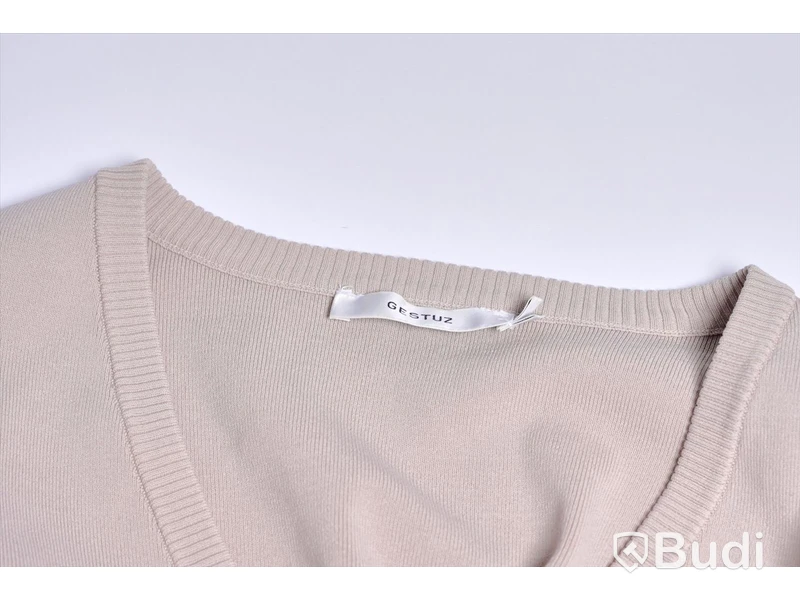 Stickad Kofta - Gestuz Mattheagz SS Rib Cardigan Beige - Strl XS (Nypris ca 1500 kr)