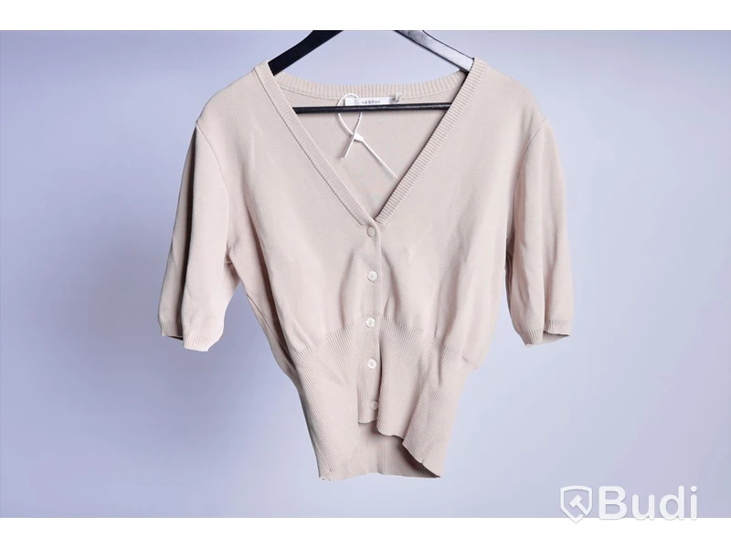 Stickad Kofta - Gestuz Mattheagz SS Rib Cardigan Beige - Strl XS (Nypris ca 1500 kr)