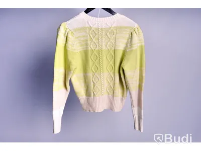 Stickad Tröja - Baum und Pferdgarten Caraway Sweater Sulpher Stripe - Strl M (Nypris ca 950kr)
