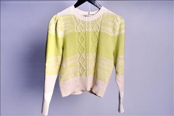 Stickad Tröja - Baum und Pferdgarten Caraway Sweater Sulpher Stripe - Strl S (Nypris ca 950kr)