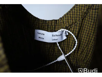 Klänning - Proenza Schouler Plaid Poplin Gathered Maxi Dress