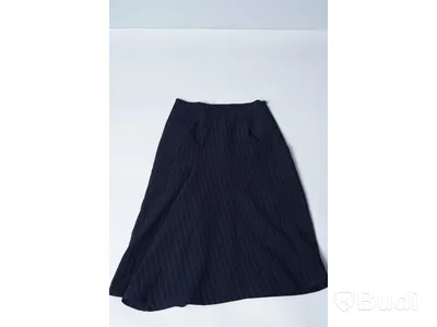 Kjol - Assymmetric Pinstriped Midi Skirt Storlek 34