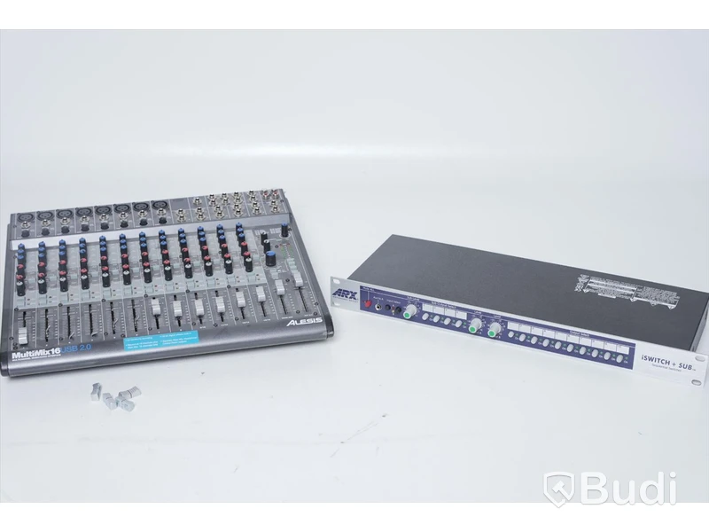 Diverse musikutrustning - Alesis MultiMix16, ARX iSwitch + Sub. (OBS reparationsobjekt!)