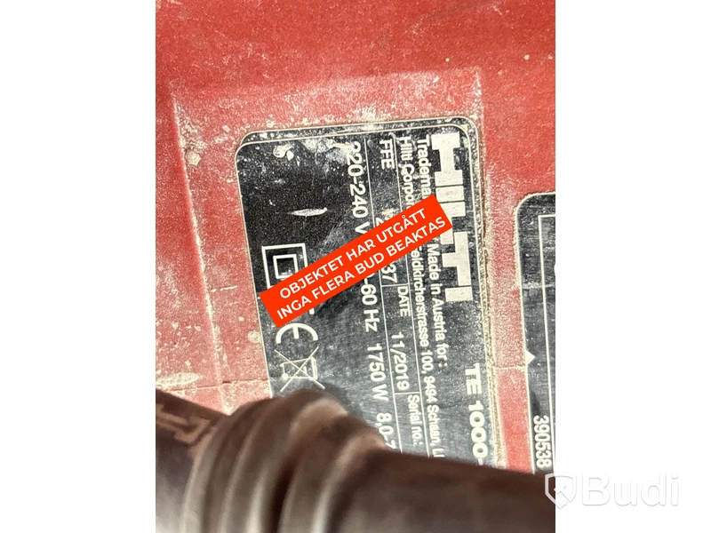 Elektrisk bilningsmaskin Hilti TE 1000-AVT - 2019