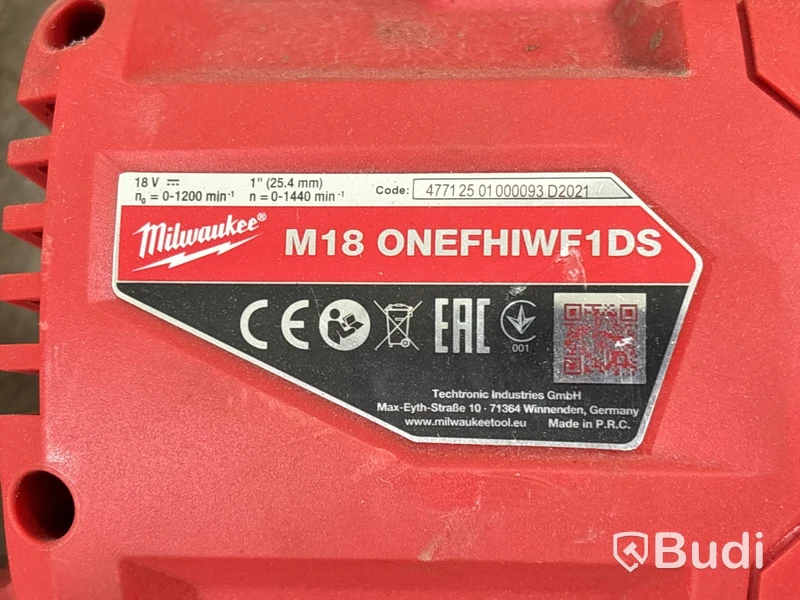 Batteridriven mutterdragare Milwaukee M18 ONEFHIWF1DS