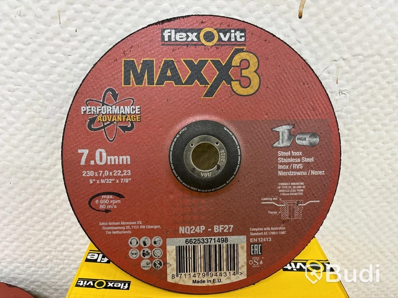 Nya kapskivor Flexovit Maxx 3 | 230x7.0x22,23 mm - 40 st