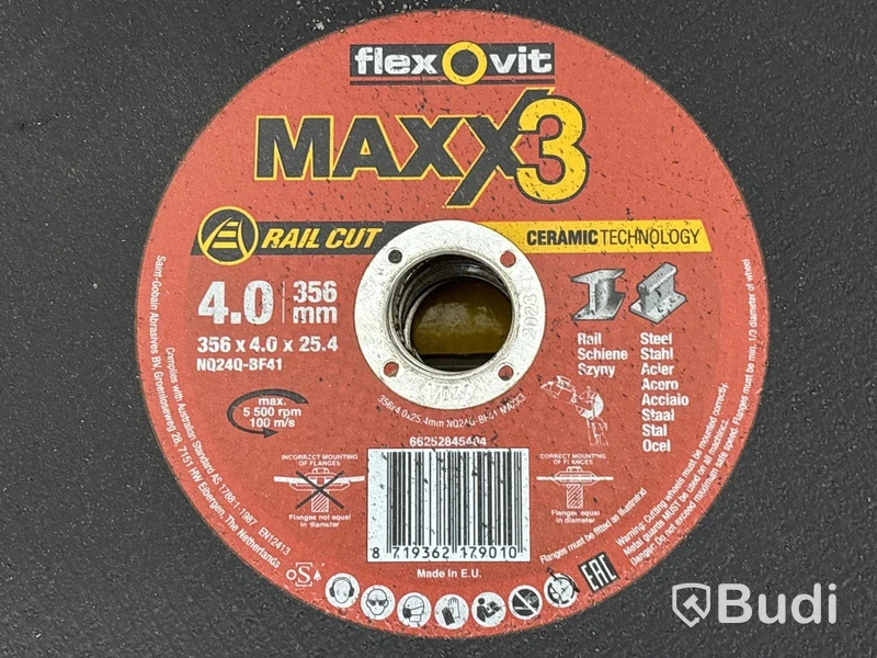 Nya kapskivor Flexovit Maxx 3 | 356x4.0x25,4 mm - 40 st