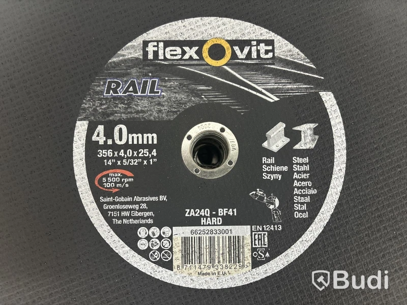 Nya kapskivor Flexovit Rail | 356x4.0x25,4 mm - 56 st
