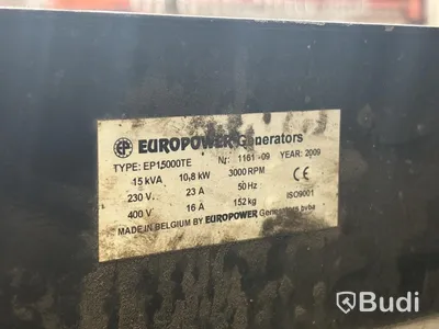 Elverk Europower EP15000TE med Honda motor