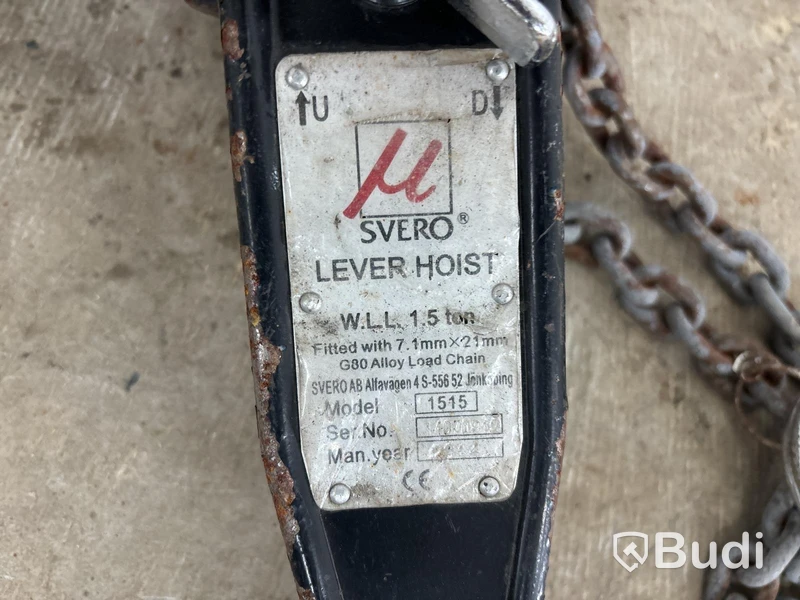Spaklyftsblock Svero 1,5 ton - 2 st