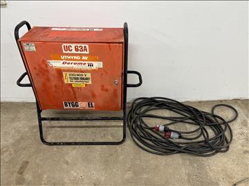 Byggcentral UC 63A & 3-faskablage